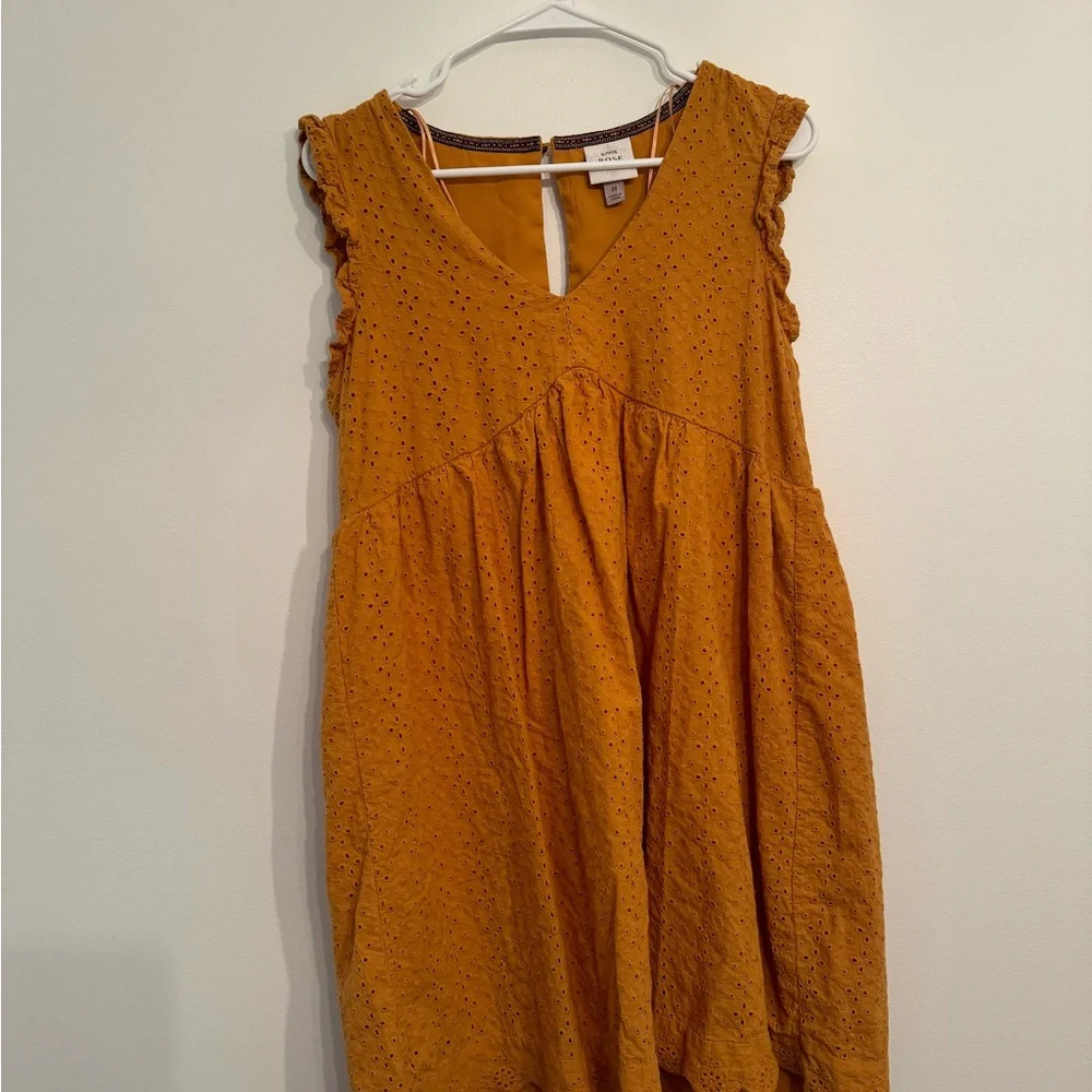 Knox Rose Yellow Ruffled Sundress with Flutter Sleeves - Picture 2 of 4